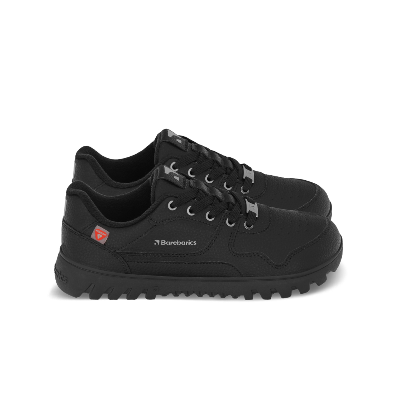 Barefoot Sneakers Barebarics Zing Frost - All Black.
  Obermaterial: Leder  Futter: Fleece + Primaloft-Isolierung  Einlegesohle: PU + Polyester (herausnehmbar)  Sohle: Gummi (PowerGrip)  Herstellung: Vietnam
Barfuß-Eigenschaften:
  Die Barebarics PowerGrip-Außensohle verfügt über ein Profil, das Ihren Gang unterstützt und gleichzeitig ein Ausrutschen verhindert  Die verwendete Primaloft-Technologie ist das absolute Spitzenprodukt unter den wärmeisolierenden Materialien  Obermaterial aus Leder  getestet auf eine Million Biegungen
Vorteile von Barfußschuhen:
  Flexible Sohle  Zero Drop: Ferse und Zehen in einer Ebene für eine korrekte Haltung  Geräumige Zehenbox für Ihre Zehen  Leichter Schuh