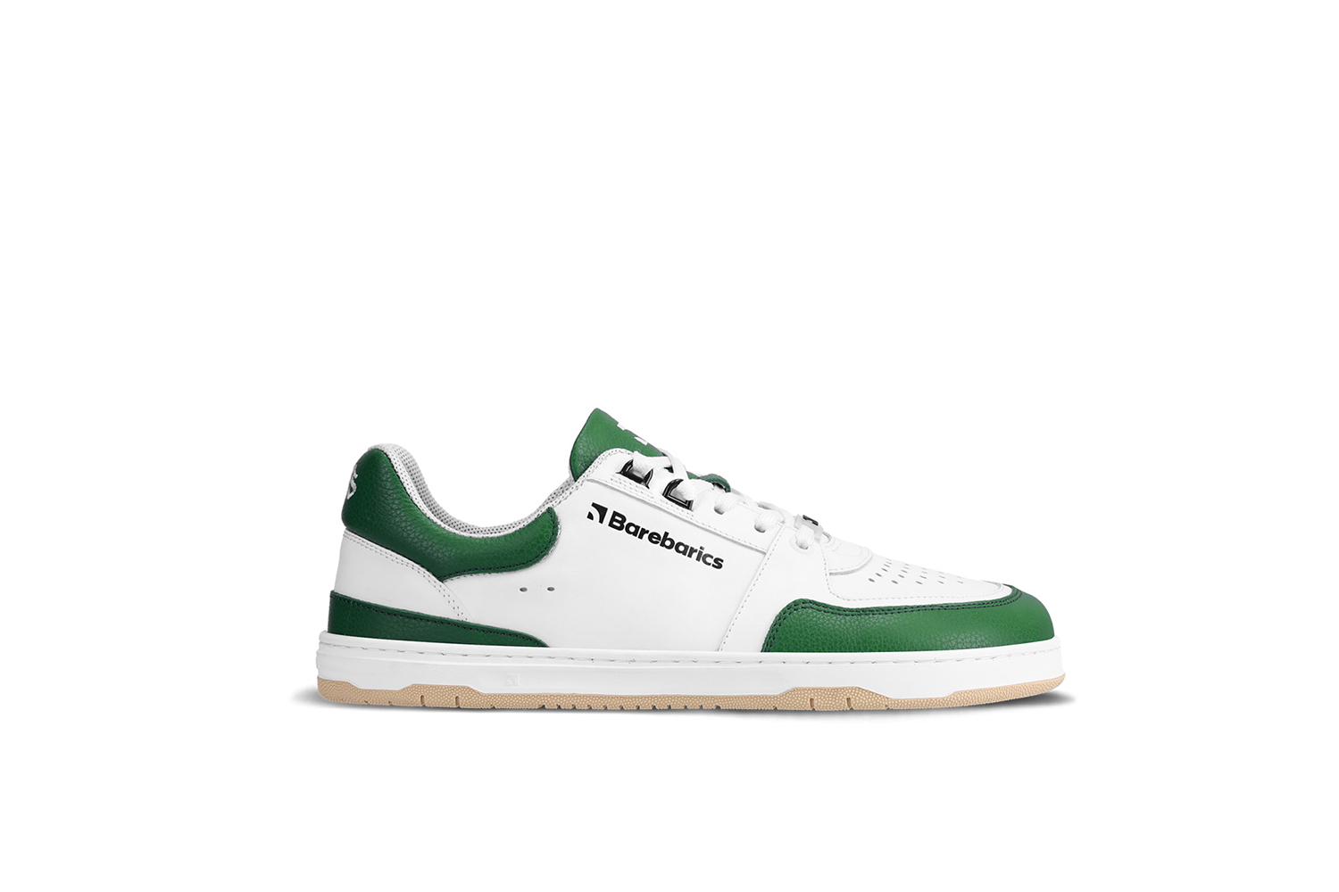 Be Lenka Barebarics Wave White & Dark Green Leder-Barfußhalbschuhe EU Größe: 38, Innenschuhlänge: 248, Innenschuhbreite: 92